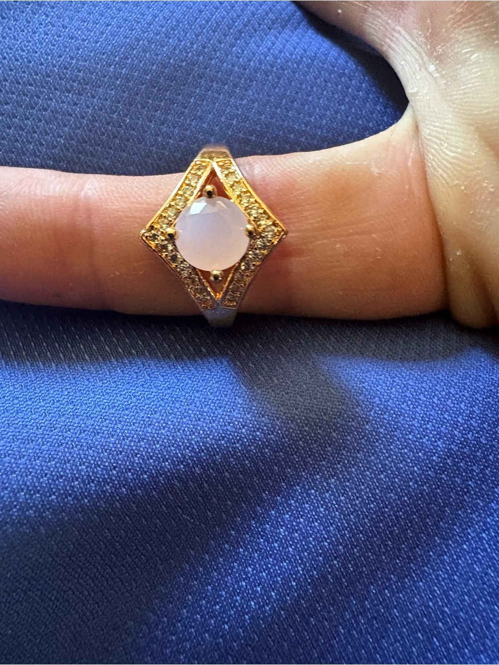 Vintage Gold pink tourmaline ring